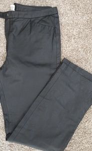 Leather fully lined pants with pockets
